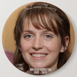 Chapa Redonda De 2,5 Cm En el funeral de la foto personalizada de la memor