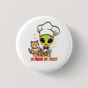 Chapa Redonda De 2,5 Cm En Pizza Confiamos Arte de Chef Alien