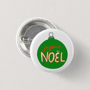 Chapa Redonda De 2,5 Cm Encantador Noël Navidad Ornamento navideño navidad
