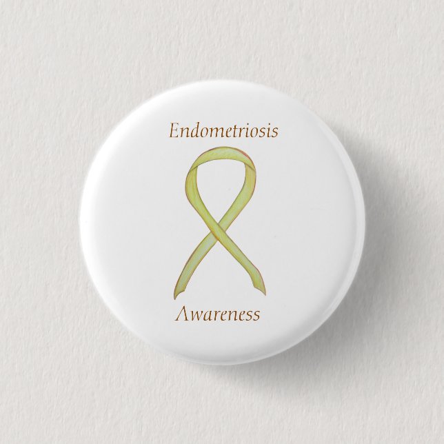 Chapa Redonda De 2,5 Cm Endometriosis Sensibilización Cinta Personalizado  (Anverso)