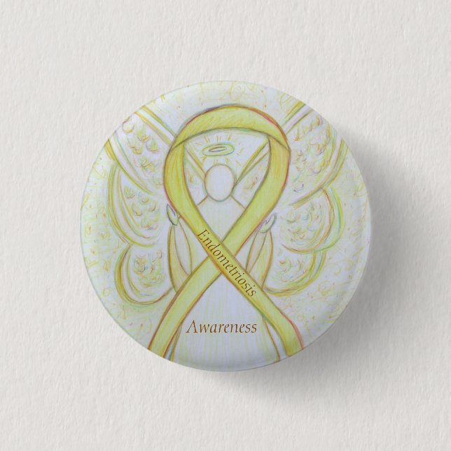 Chapa Redonda De 2,5 Cm Endometriosis Sensibilización Cinta Personalizado  (Anverso)