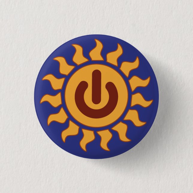 Chapa Redonda De 2,5 Cm Energía solar (Anverso)
