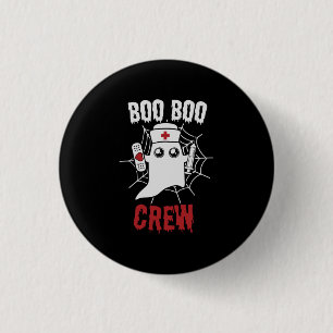 Chapa Redonda De 2,5 Cm Enfermera de Halloween Boo Boo Crew Cumpleaños