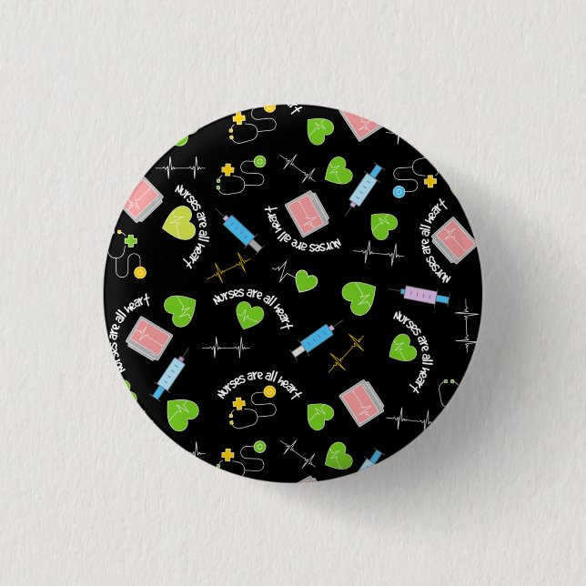 Chapa Redonda De 2,5 Cm Enfermero (Anverso)