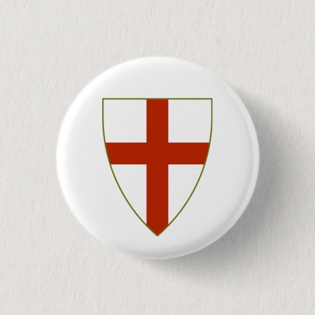 CHAPA REDONDA DE 2,5 CM ENGLAND ST GEORGE CROSS SHIELD PIN BADGE (Anverso)