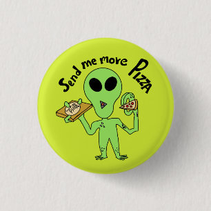 Chapa Redonda De 2,5 Cm enviarme más pizza ufo