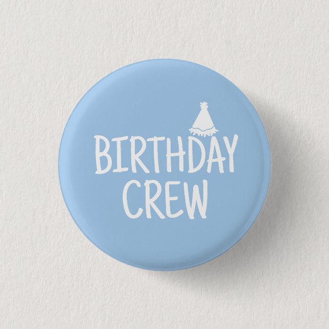 Chapa Redonda De 2,5 Cm Equipo de cumpleaños (Anverso)