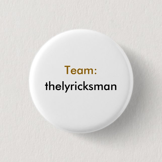 Chapa Redonda De 2,5 Cm Equipo: thelyricksman (Anverso)
