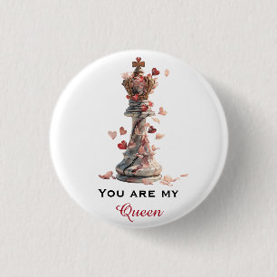 Chapa Redonda De 2,5 Cm Eres Mi Reina Ajedrez Día de San Valentín