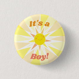 Chapa Redonda De 2,5 Cm Eres mi Sunshine Baby Shower It's a Boy