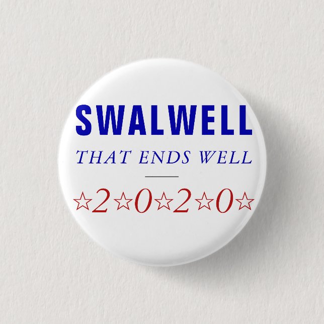 Chapa Redonda De 2,5 Cm Eric Swalwell| 2020 Boleto del presidente demócrat (Anverso)