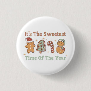 Chapa Redonda De 2,5 Cm Es la mejor época del año de divertidas navidades