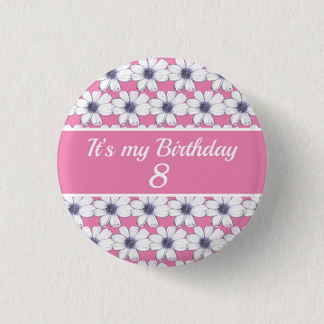 Chapa Redonda De 2,5 Cm Es mi cumpleaños Personalizado (Anverso)