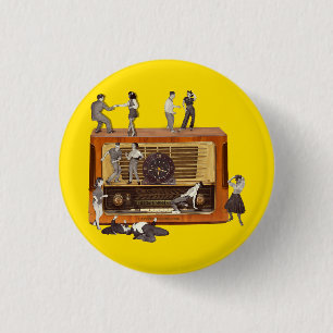 Chapa Redonda De 2,5 Cm Es sólo Rock & Roll