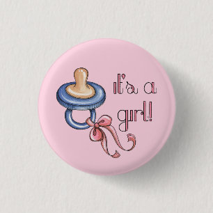 Chapa Redonda De 2,5 Cm ¡Es un Chica!