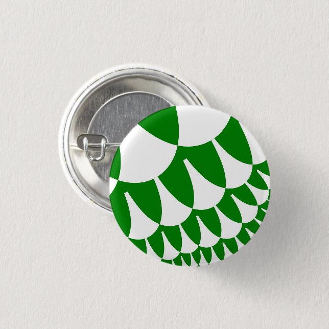 Chapa Redonda De 2,5 Cm Escalas verdes y blancas (Anverso y reverso)