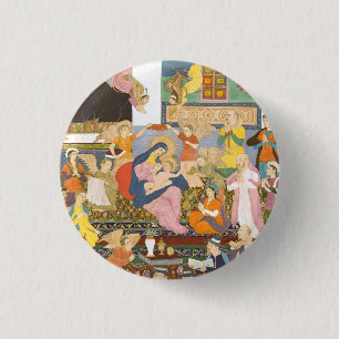 Chapa Redonda De 2,5 Cm Escena Clásica de la Natividad – Arte Sagrado Patr