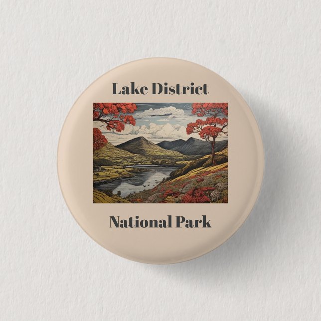 Chapa Redonda De 2,5 Cm Escena de Lakeland personalizada (Anverso)