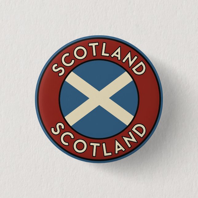 Chapa Redonda De 2,5 Cm Escocia (Anverso)