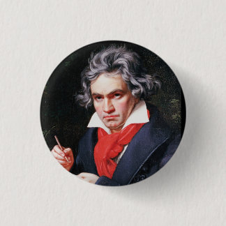 Chapa Redonda De 2,5 Cm Escritura de Beethoven