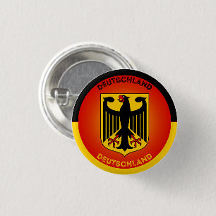 Chapa Redonda De 2,5 Cm Escudo de Armas de Alemania Forma de Círculo