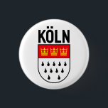 Chapa Redonda De 2,5 Cm Escudo de armas de Colonia (Alemania)<br><div class="desc">La Catedral de Colonia Católica medieval de la ciudad (Kölner Dom), la tercera iglesia más alta del mundo y la catedral más alta del mundo, construida para albergar el Santuario de los Tres Reyes, es un monumento mundialmente reconocido y uno de los lugares de interés y peregrinación más visitados de...</div>