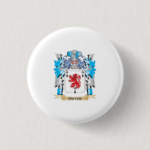 Chapa Redonda De 2,5 Cm Escudo de armas de Dwyer - escudo de la familia