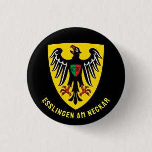 Chapa Redonda De 2,5 Cm Escudo de armas de Esslingen am Neckar, Alemania