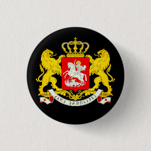 Chapa Redonda De 2,5 Cm Escudo de armas de la República de Georgia