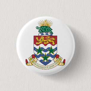Chapa Redonda De 2,5 Cm Escudo de armas de las Islas Caimán