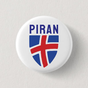 Chapa Redonda De 2,5 Cm Escudo de Armas de Piran, Eslovenia