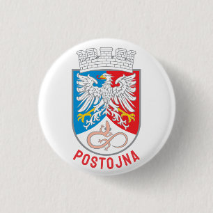 Chapa Redonda De 2,5 Cm Escudo de Armas de Postojna, Eslovenia