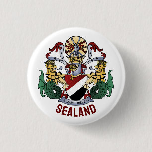 Chapa Redonda De 2,5 Cm Escudo del Principado de Sealand