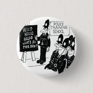 Chapa Redonda De 2,5 Cm Escuela de Capacitación Policial. Ilustracion Pers