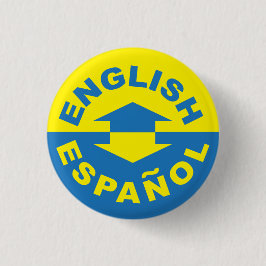 Chapa Redonda De 2,5 Cm Español inglés - Hablo español