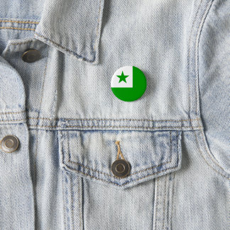 Chapa Redonda De 2,5 Cm Esperanta butono -- Esperanto button