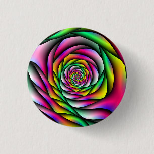 Chapa Redonda De 2,5 Cm Espiral arcoiris