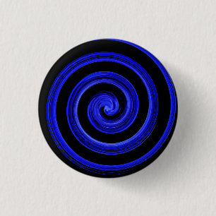 Chapa Redonda De 2,5 Cm Espiral negra y azul