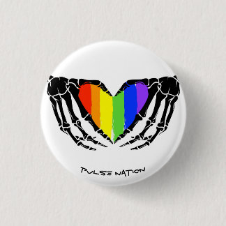 Chapa Redonda De 2,5 Cm Esqueleto arcoiris Manos Corazón Orgullo Gay