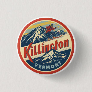 Chapa Redonda De 2,5 Cm Estación de esquí vintage KILLINGTON Vermont monta