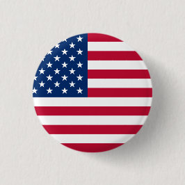 Chapa Redonda De 2,5 Cm Estados Unidos señalan por medio de una bandera