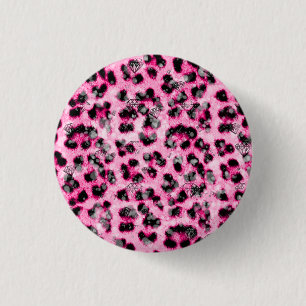 Chapa Redonda De 2,5 Cm Estampado leopardo