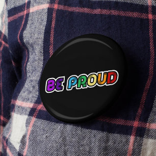 Chapa Redonda De 2,5 Cm Estar orgulloso del orgullo gay LGBT