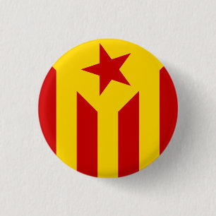 Chapa Redonda De 2,5 Cm Estelada (versión roja)