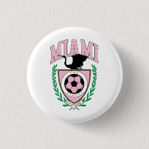 Chapa Redonda De 2,5 Cm Estilo universitario de fútbol de Miami