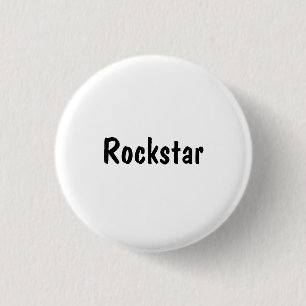 Chapa Redonda De 2,5 Cm estrella de rock