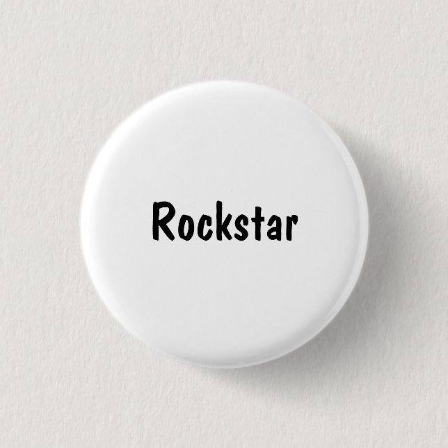 Chapa Redonda De 2,5 Cm estrella de rock (Anverso)