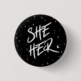 Chapa Redonda De 2,5 Cm Estrellas que pronuncia