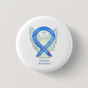 Chapa Redonda De 2,5 Cm Etiqueta de Personalizado Angel de la cinta de sen