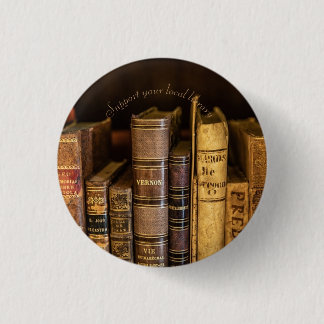 Chapa Redonda De 2,5 Cm evento de apoyo a tu biblioteca local de libros an